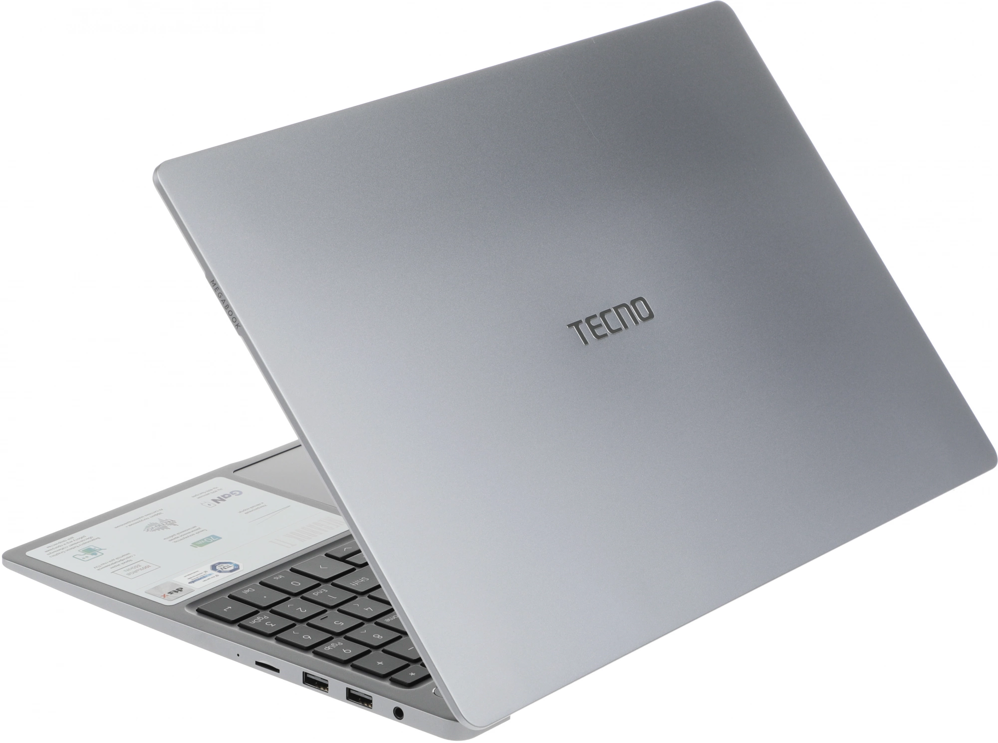 Ноутбук Tecno MegaBook T1, 15.6", IPS, AMD Ryzen 5 5560U, LPDDR4 16ГБ, SSD 512ГБ, AMD Radeon Graphics, серый (71003300136) от официального дилера в России