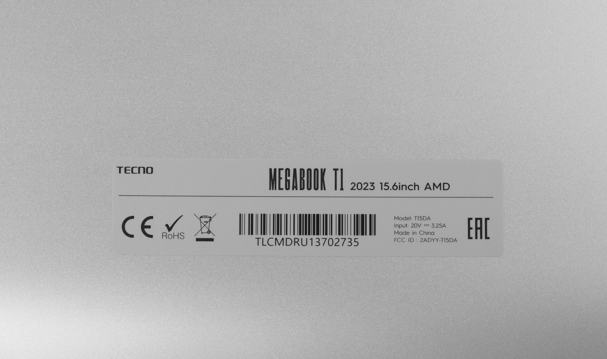 Ноутбук Tecno MegaBook T1, 15.6", IPS, AMD Ryzen 5 5560U, LPDDR4 16ГБ, SSD 512ГБ, AMD Radeon Graphics, серебристый (71003300137) от официального дилера в России