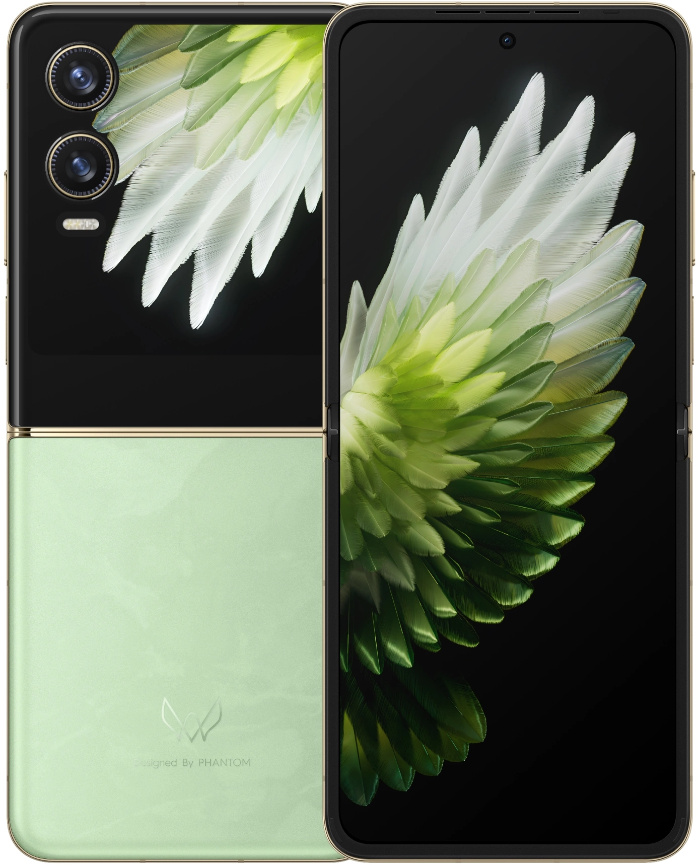 Смартфон Tecno Phantom V Flip2 5G AE11 8ГБ/256ГБ, зеленый (ae11 256+8 travertine green) от официального дилера в России
