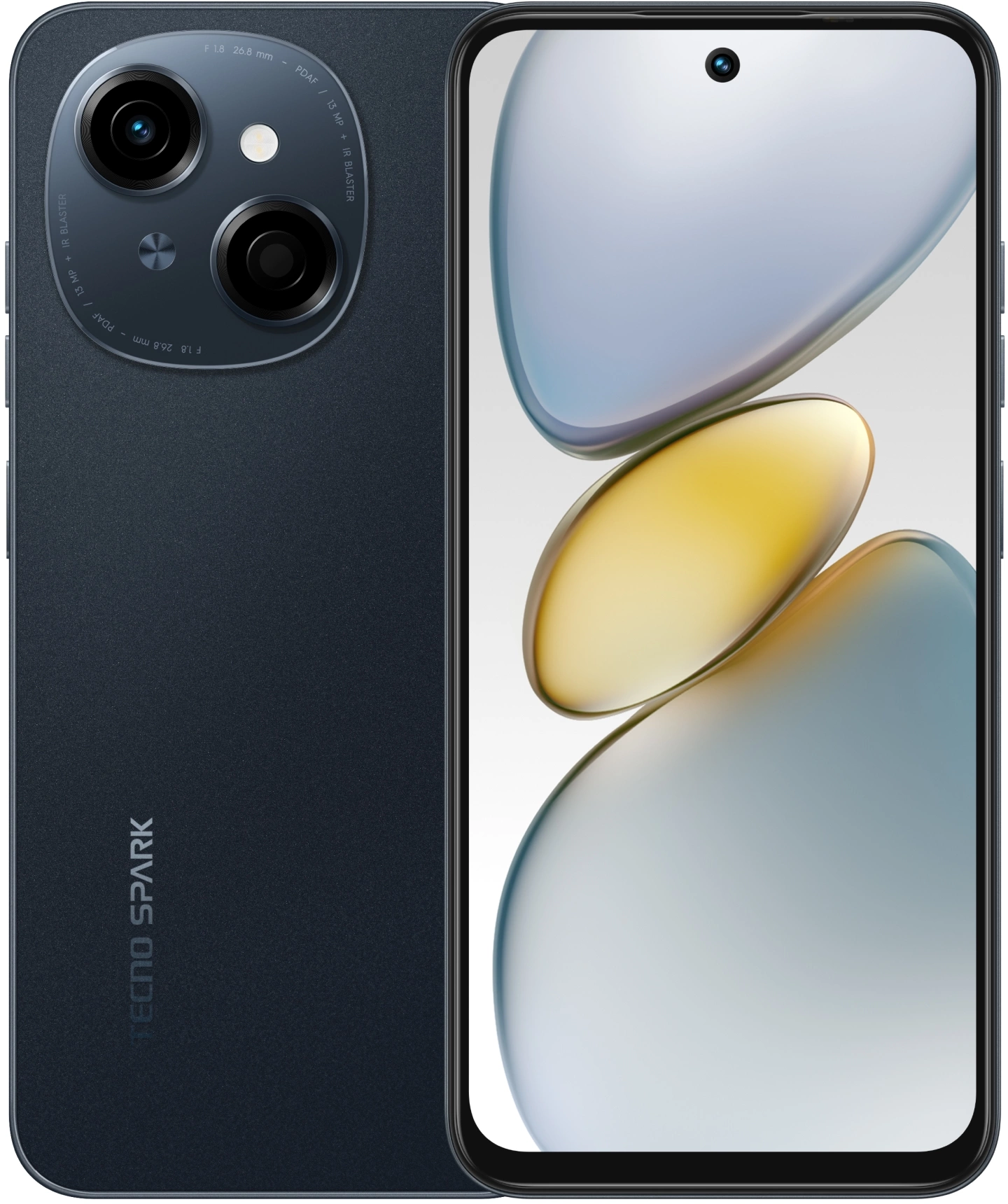 Смартфон Tecno Spark Go 1 3ГБ/64ГБ, черный (kl4 64+3 startrail black) от официального дилера в России