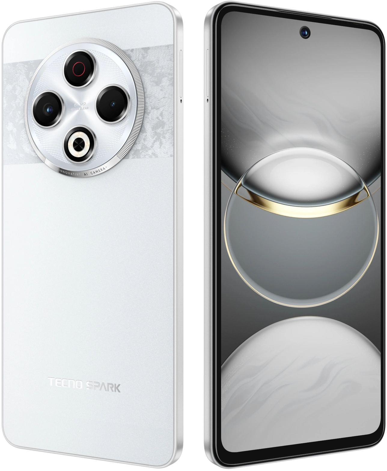 Смартфон Tecno Spark 30 8ГБ/128ГБ, серебристый (kl6 128+8 astral ice) от официального дилера в России