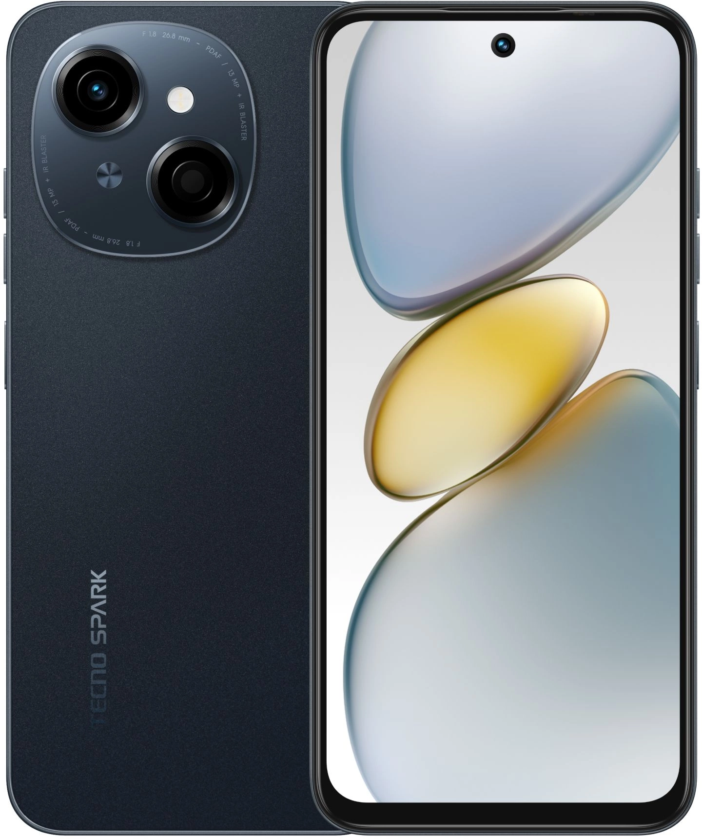 Смартфон Tecno Spark Go 1 4ГБ/64ГБ, черный (kl4 64+4 startrail black) от официального дилера в России
