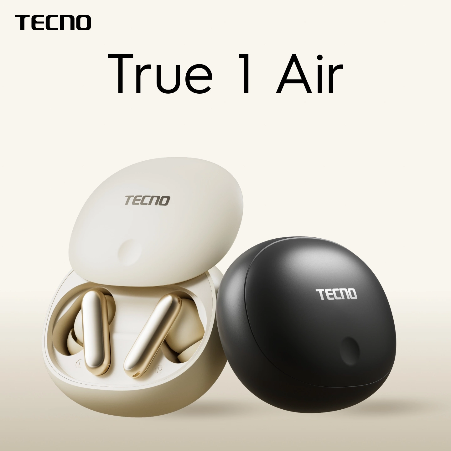 Беспроводные наушники Tecno True 1 Air, кремовый (tu01 air creamy white) от официального дилера в России