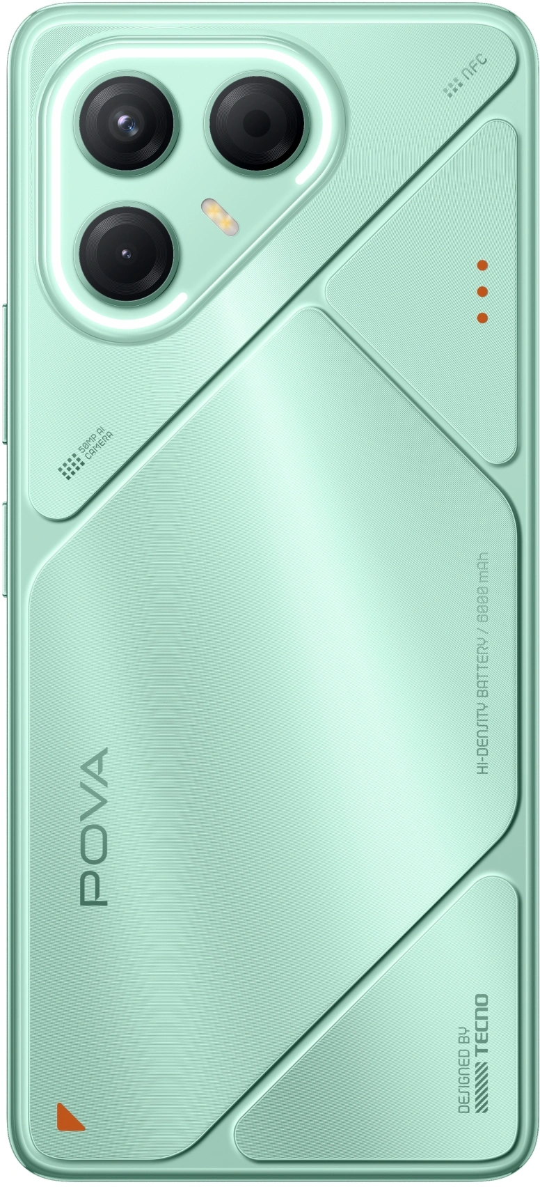 Смартфон Tecno Pova 7 5G 8ГБ/256ГБ, зеленый (lj7 256+8 oasis green) от официального дилера в России
